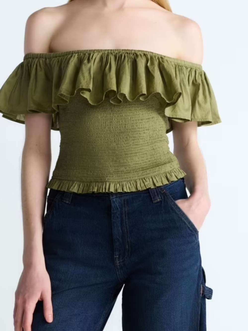 Off The Shoulder Ruffle TubeTop NWT - Picture 5 of 8